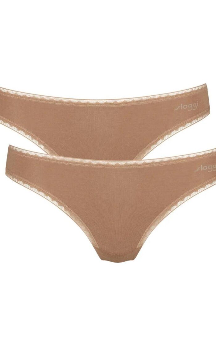 Sloggi Go Brazilian Brief 2 Pack - Nostalgic Brown - XS - 8