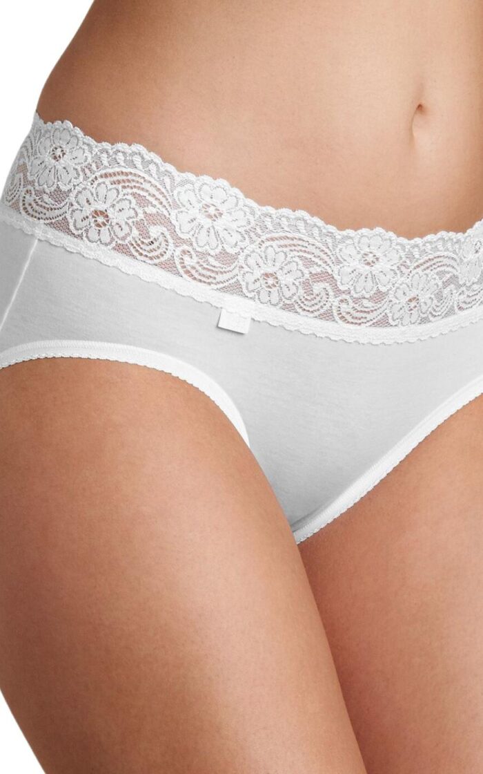 Sloggi Romance Midi Brief - White - XS - 8