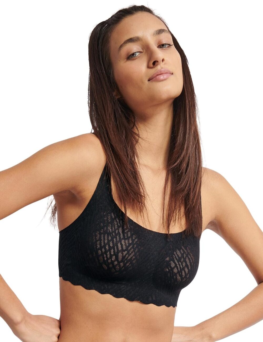 Sloggi Zero Feel Bliss Bralette Top - Black - L - 14