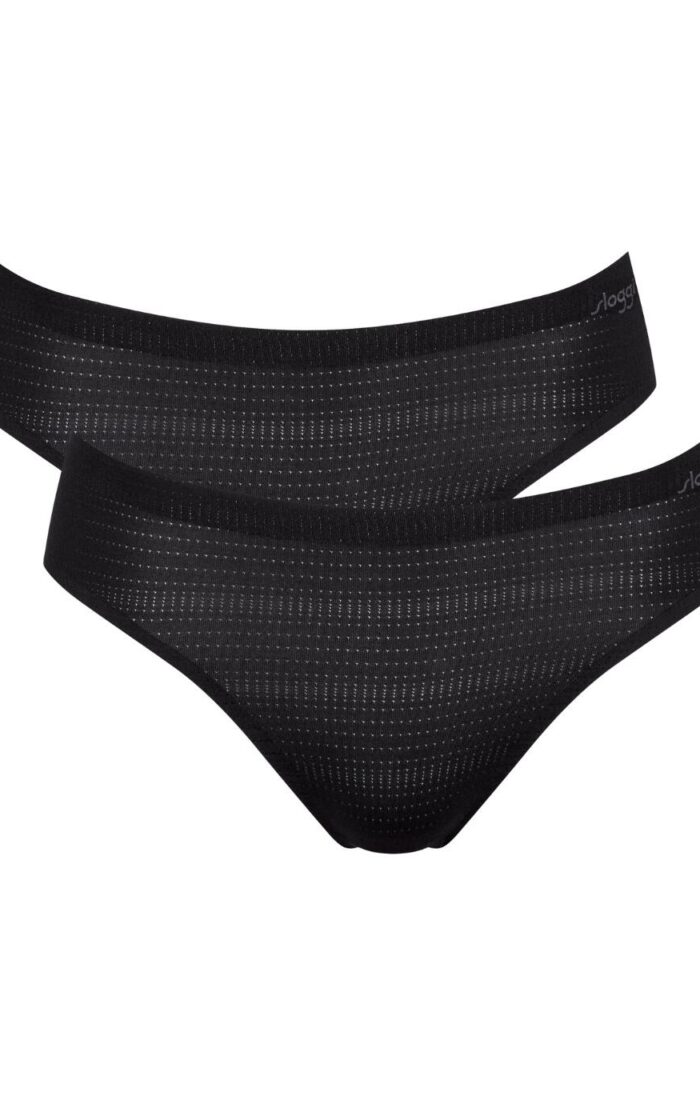 Sloggi Zero+ Motion Ultra High Leg 2 Pack - Black - S - 10