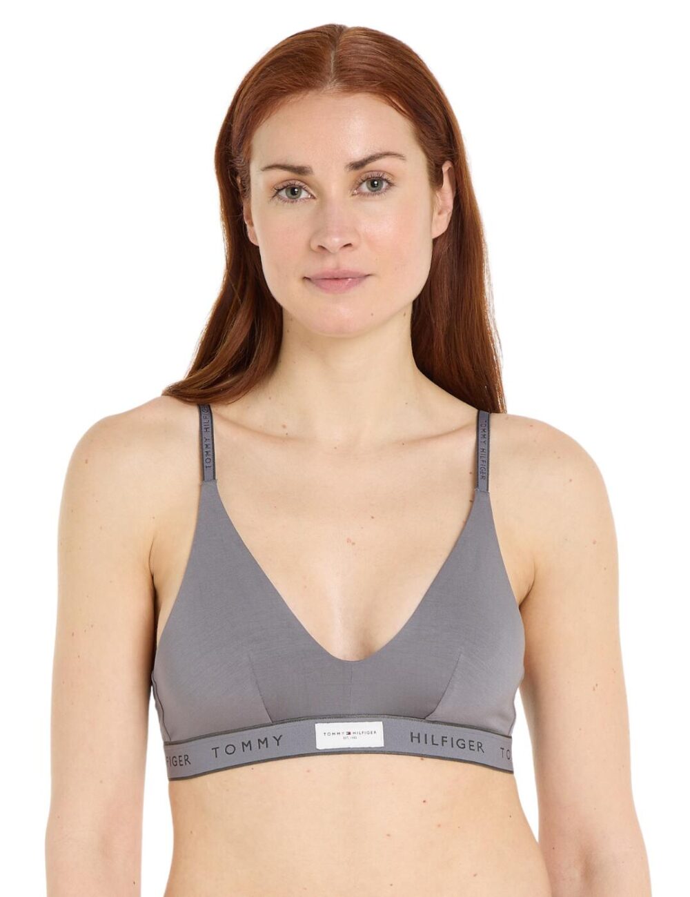 Tommy Hilfiger TH Established Triangle Bra - Fossil Grey - XS - 8