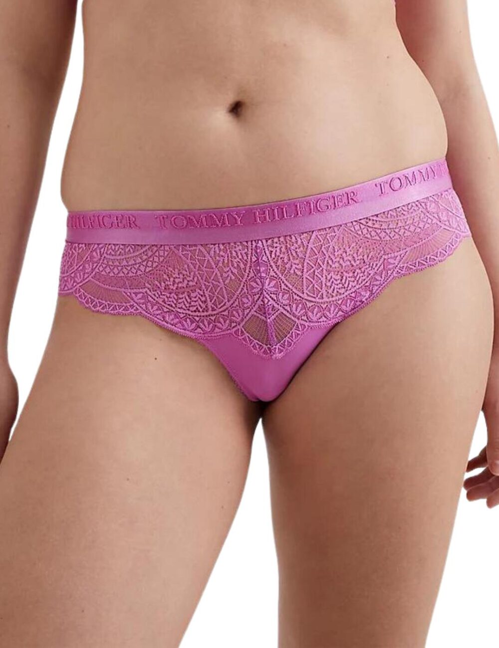 Tommy Hilfiger TH Lace Brazilian Brief - Lilac Orchid - XS - 8