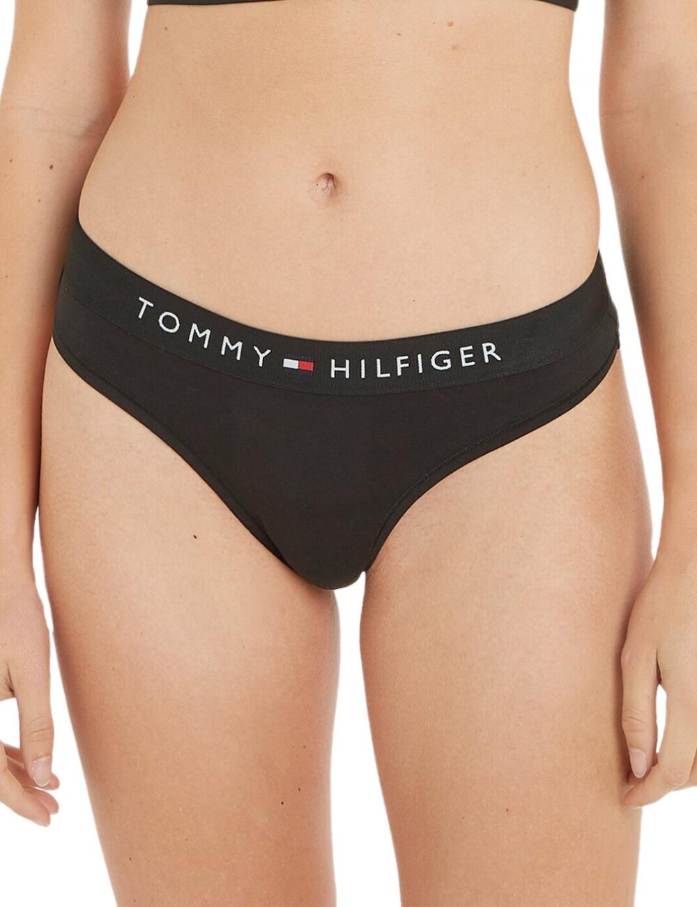 Tommy Hilfiger TH Logo Soft Thong - Black - S - 10