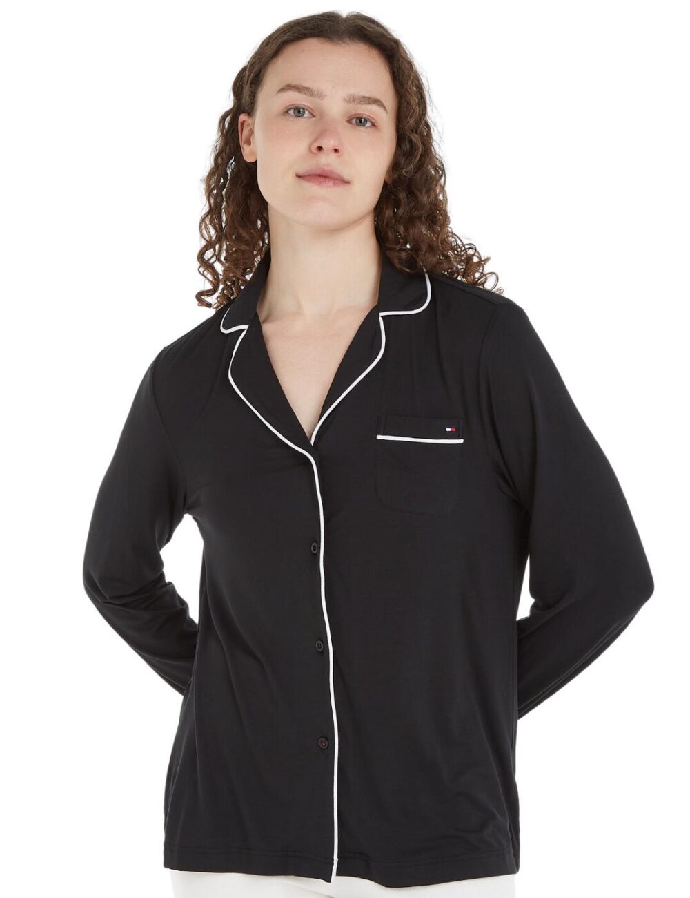 Tommy Hilfiger TH Pyjama Top - Black - L - 14