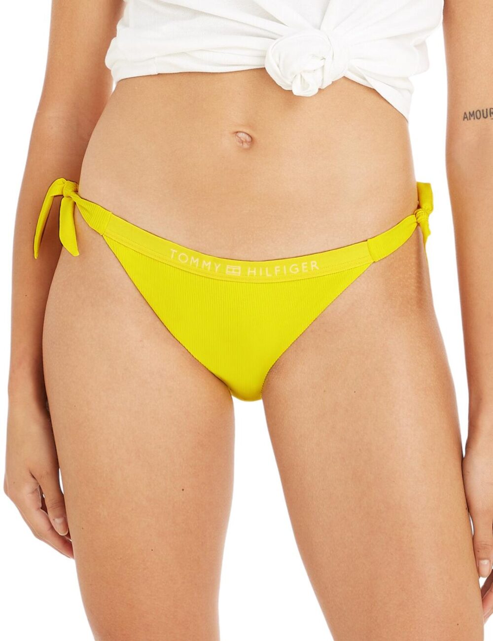 Tommy Hilfiger TH Tie Side Bikini Brief - Vivid Yellow - S - 10