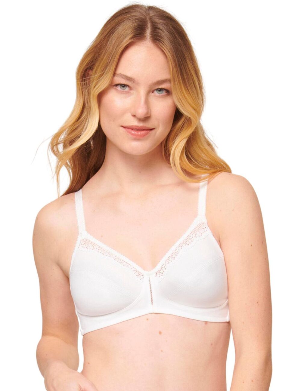 Triumph Cotton Beauty Non Wired Bra - White - 34C