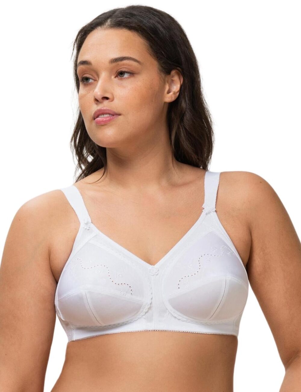 Triumph Doreen Cotton Mix Non Wired Bra - White - 44J