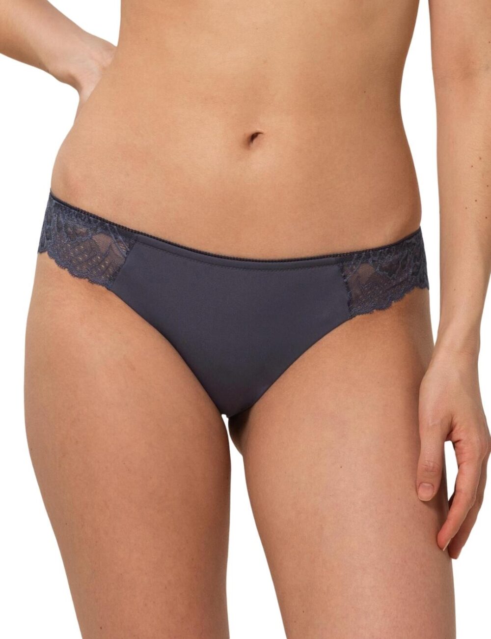 Triumph Wild Peony Florale Brazilian Brief - Pebble Grey - L - 14