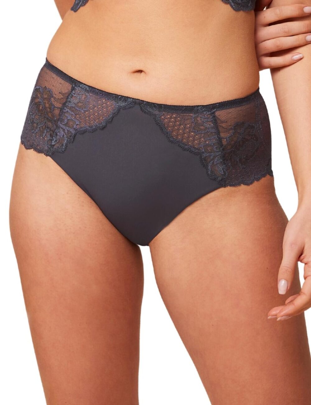 Triumph Wild Peony Florale Maxi Brief - Pebble Grey - S - 10