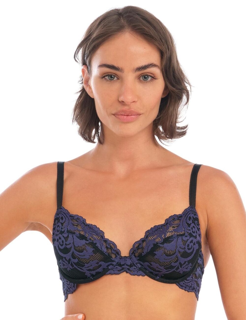 Wacoal Instant Icon Plunge Bra - Black Eclipse - 32C