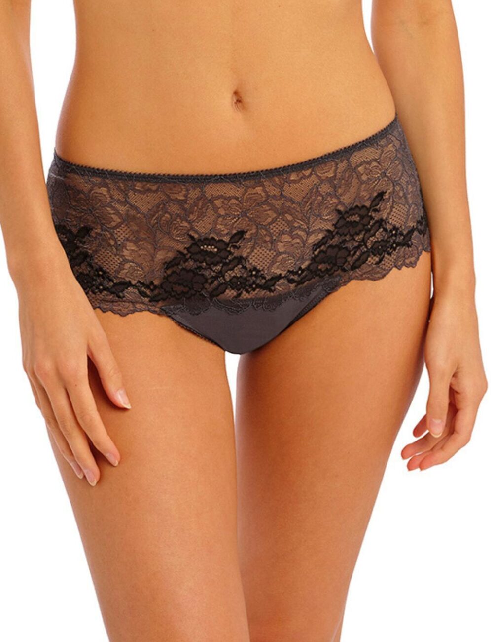 Wacoal Lace Perfection Shorty Brief - Charcoal - S - 10