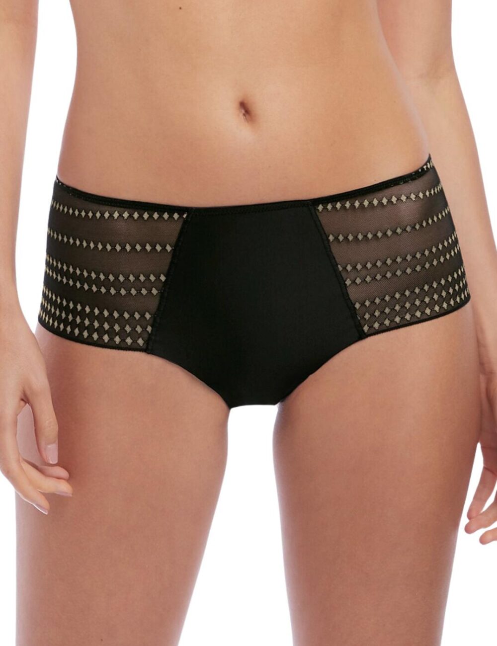 Wacoal Respect Shorty Brief - Black/Champagne - XL - 16