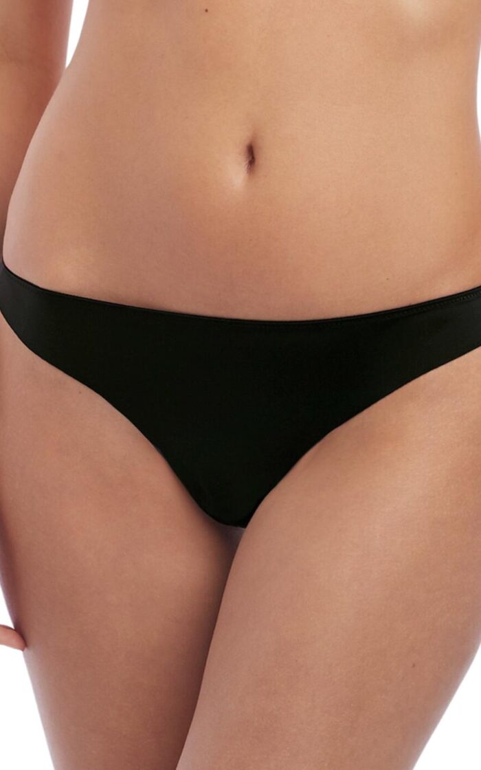Wacoal Respect Tanga Brief - Black/Champagne - S - 10