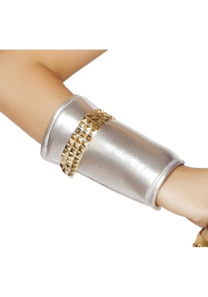 Wrist Cuffs with Gold Trim