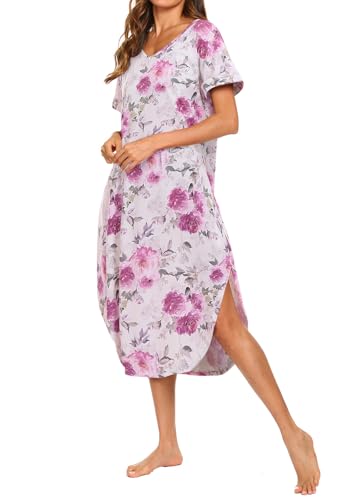 AVIIER Cotton Nightgowns for Women Sleeveless House Dress Ladies Long Nightdress with Pockets S-XXL - Image 4