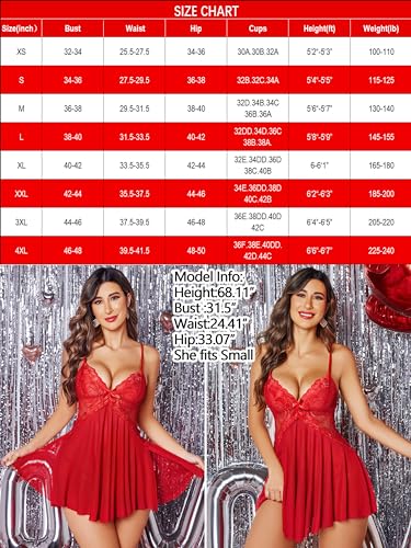 Avidlove Women Lace Lingerie Babydoll Sexy Chemise Exotic Nightgowns Bridal Nightdress - Image 7