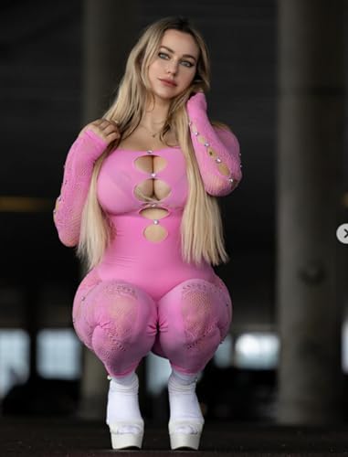 Avidlove Women Lingeries Long Sleeve Fishnet Body Stocking Leopard Sexy Outfit Rhinestone Body Suits Cut Out Jumpsuit - Image 6