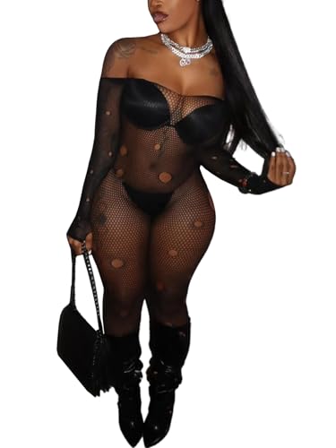 Alternative view of Buitifo Lingerie for Woman Sexy Bodysuit Fishnet Bodystocking Mesh Tights Sheer Jumpsuit