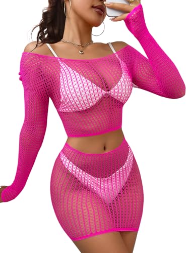 Alternative view of Buitifo Lingerie for Women Fishnet Babydoll Chemise Sexy Nightwear Teddy Dress