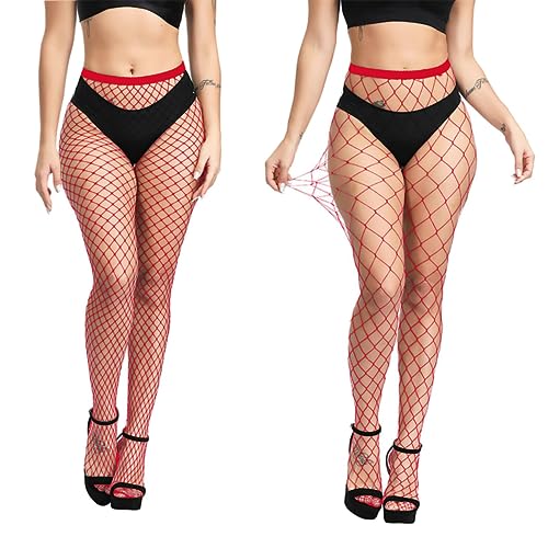 E-Laurels Womens High Waist Patterned Fishnet Tights Suspenders Pantyhose Thigh High Stockings Black - Image 3