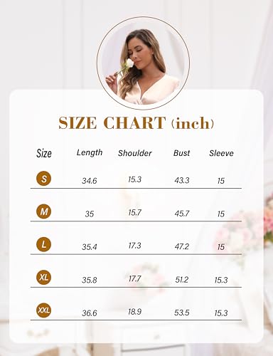 EPLAZA Silk Robes for Women Satin Robe Bride Bridesmaids Robes Kimono 3/4 Sleeve Bathrobe for Wedding Bridal Party - Image 3