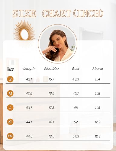 EPLAZA Silk Robes for Women Satin Robe Split-Sleeve Silky Soft Long Kimono Robe Sleepwear Wedding Day Bachelor Bridal Party - Image 8