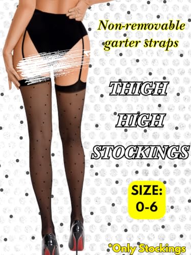 Heart Suspender Pantyhose,Sheer Mesh Sexy Thigh High Stockings Women,Petite Mock Garter Tights Valentines Date - Image 4