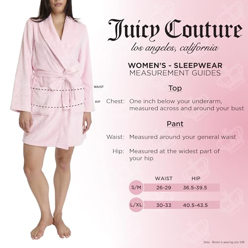 Juicy Couture Women's Super Soft Luxe Plush Shawl Collar Robe - Image 7