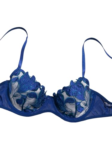 Lilosy Sexy Floral Embroidered Flower Mesh Underwire Push Up Lingerie Set - Image 6