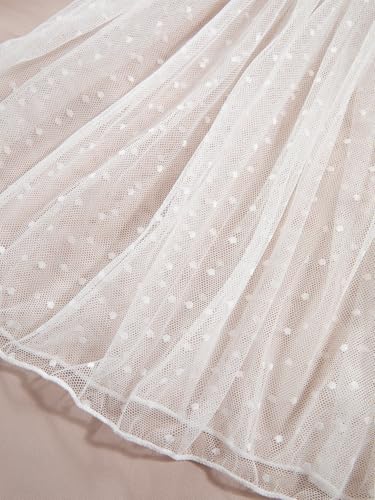 Lilosy Sexy Polka Dots Mesh Sheer Lace Babydoll Chemise Lingerie Set Floral Sleep Wear - Image 7