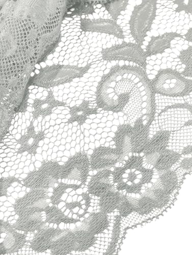 Lilosy Sexy Sheer Floral Lace Pajamas Lingerie Set High Waist Sleepwear Bra and Panty 2 Piece Nightwear - Image 4