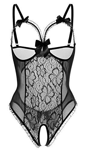 Lingerie for Women Sexy Teddy One-Piece Lace Babydoll Bodysuit Nightie Plus Size - Image 4