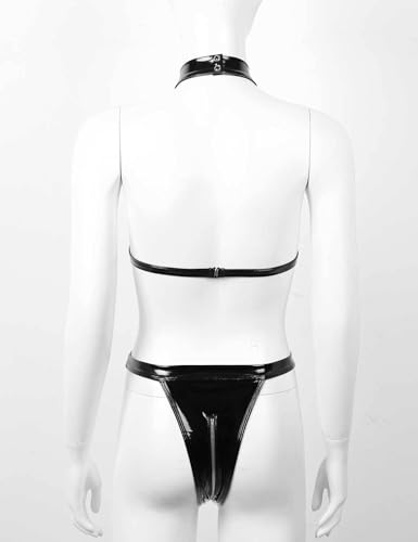 Lingerie leather for Women Sexy Slutty Bodysuit Backless Sleepwear Naughty Outfits - Image 6
