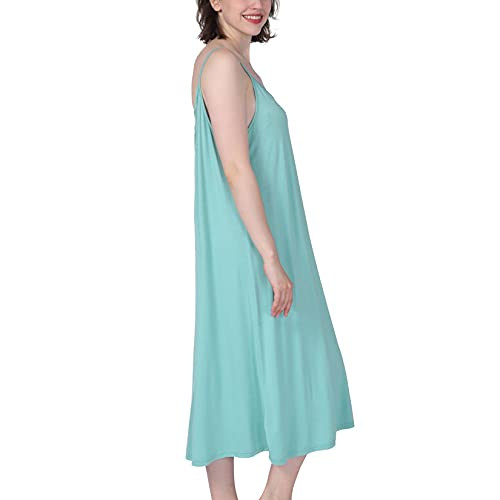 Lu's Chic Women's Nightgown Cami Cotton Sleepwear Plus Size Sleeveless Loungewear - Image 4