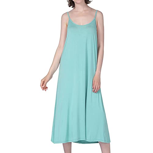 Lu's Chic Women's Nightgown Cami Cotton Sleepwear Plus Size Sleeveless Loungewear - Image 6