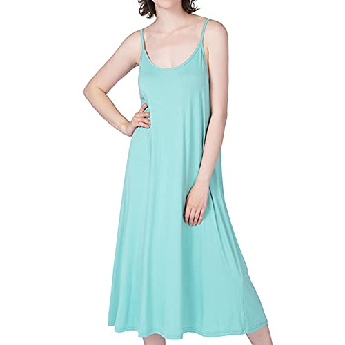Lu's Chic Women's Nightgown Cami Cotton Sleepwear Plus Size Sleeveless Loungewear
