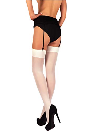 Mila Marutti Stockings for Garter and Suspender Belts for Women | Semi Opaque Thigh High Tights 40D | Made in EU - Image 3