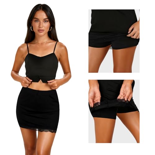 Mini Skirt Skort for Women Leopard Print Bodycon Short Skirts with Shorts Underneath Sexy Mid-Waisted Casual Club Skirt - Image 3