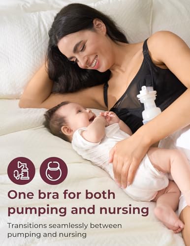 Momcozy Mesh Support Pumping Bra Hands Free Suitable for 36C-44G, Comfortable Plus Size Pumping and Nursing Bra in One - Image 4