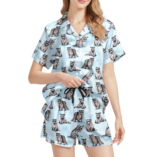 Pajama Sets for Women Short Sleeve Sleepwear Button Down Loungewear 2 Piece Soft PJ Sets XS-3XL