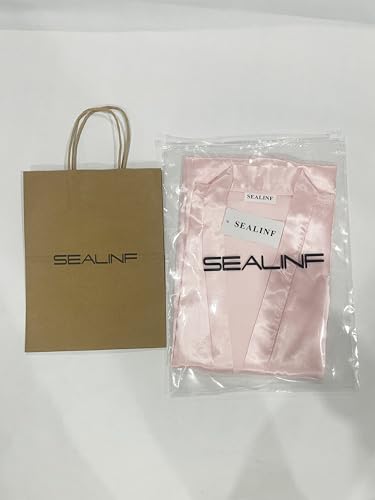 SEALINF Women Bridal Robe Bride Bridesmaid Long Kimono Dressing Gown Sleepwear for Wedding Getting Ready (One Size, Pure-Pink) - Image 5