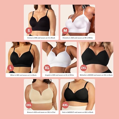 SHAPERMINT Bra - Wireless Bras for Women No Underwire - Wirefree Bralettes for Women with Support - Wireless Bra Bralette - Image 5