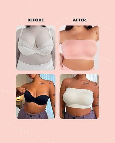 SHAPERMINT Strapless Bra - Bandeau top, Strapless Bras for Women, Plus Size Lingerie for Women, Free Clear Bra Straps - Image 6