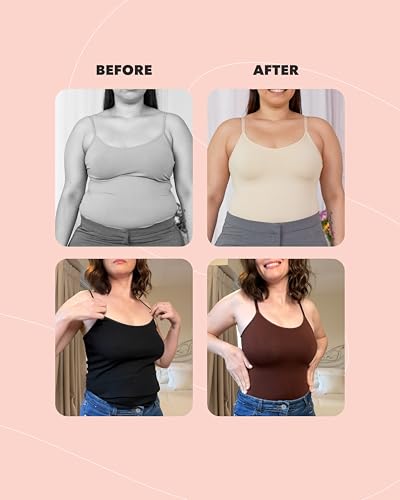 SHAPERMINT Womens Tops - Scoop Neck Cami Body Shaper for Women, Shapewear Tummy Control, Camisole Tank Tops for Women - Image 7