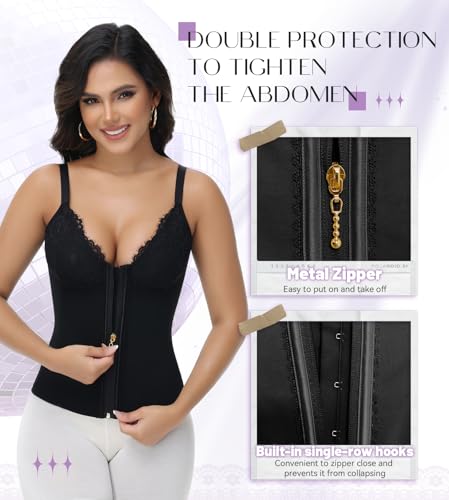 SHAPSHE Corset Tops For Women, Bustier Corset Lace Top Waist Corsets Shapewear Trendy Party Club Concert Outfits - Image 3