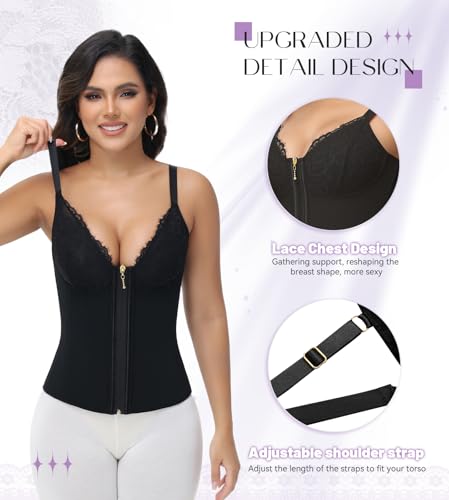 SHAPSHE Corset Tops For Women, Bustier Corset Lace Top Waist Corsets Shapewear Trendy Party Club Concert Outfits - Image 4