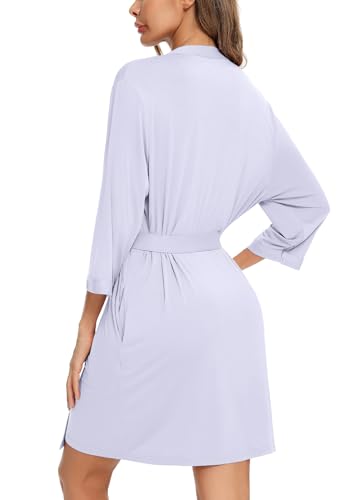 Samring Women's Lightweight Robe Soft Kimono Robes Short Bathrobe for Women Sleepwear - Image 5