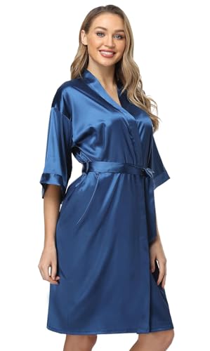 Satin Women's Kimono Robe Gorgeous Loungewear 2PC Set Sleepwear Camisole & Robe - Image 5