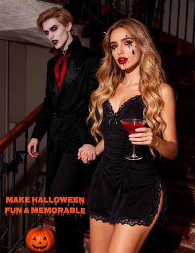 Sexy Lingerie for Women Lace Nightgown Sleep Dress with Side Slit Lace Trim Chemise Soft Sleepwear & Comfy Loungewear - Image 7