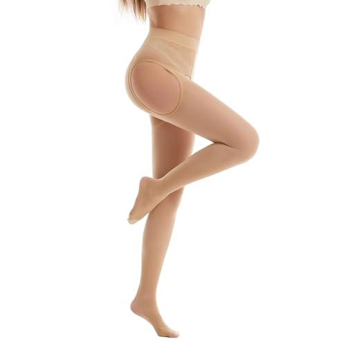 Shiny Suspender Tights for Women Oily Gloss Open Crotch Pantyhose Sexy Suspenders Pantyhose 1 Pairs - Image 6